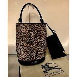 Burberry Prorsum Leopard Calf Hair Bucket Bag
